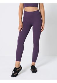 Sinsay - Sportowe legginsy bezszwowe - fioletowy. Kolor: fioletowy. Styl: sportowy