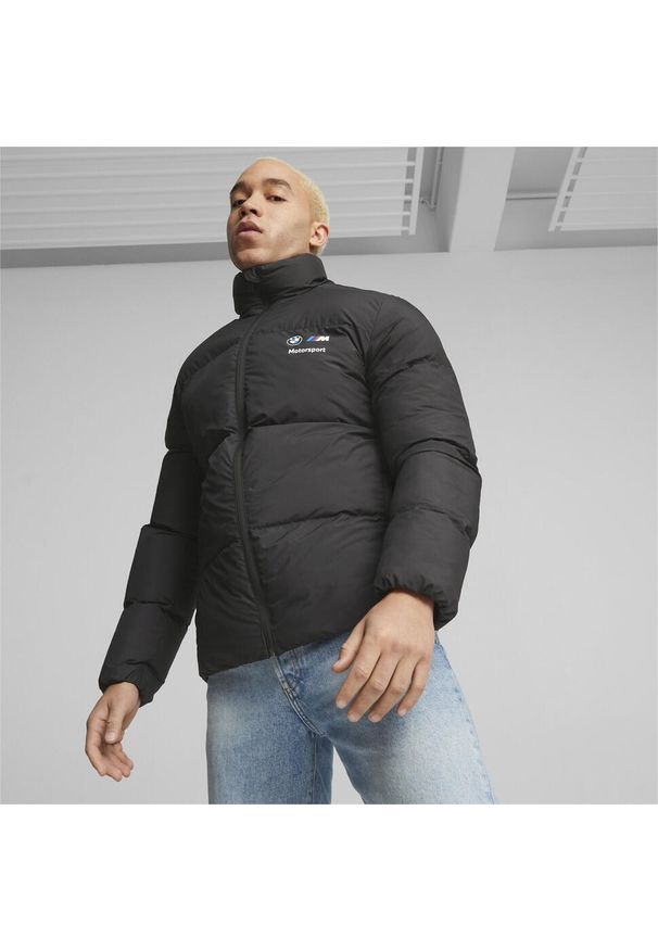 Kurtka Puma BMW MMS ESS Padded Jacket, Mężczyźni. Kolor: czarny. Materiał: materiał, poliester