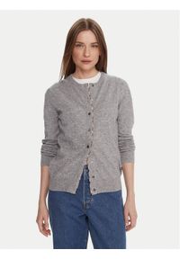 Barbour Kardigan LKN1076GY71 Szary Regular Fit. Kolor: szary. Materiał: bawełna