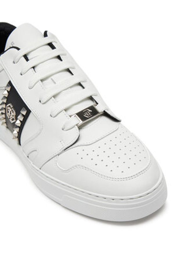 Philipp Plein - PHILIPP PLEIN Sneakersy AADS USC0658 PLE010N Biały. Kolor: biały. Materiał: skóra