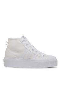 Adidas - adidas Buty Nizza Platform Mid W FY2782 Biały. Kolor: biały. Materiał: materiał. Obcas: na platformie