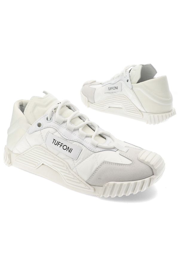 Białe Sneakersy Tuffoni Modne Obuwie Damskie. Okazja: na co dzień. Kolor: biały. Materiał: materiał. Styl: casual