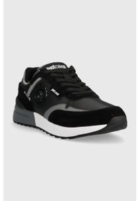 Just Cavalli sneakersy kolor czarny 75QA3SD6 ZP379 899. Nosek buta: okrągły. Zapięcie: sznurówki. Kolor: czarny. Materiał: guma #2