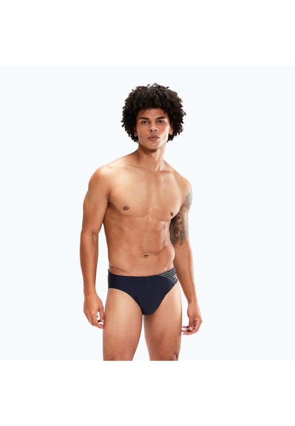 Slipy kąpielowe męskie Speedo Medley Logo 7 cm Brief. Kolor: niebieski
