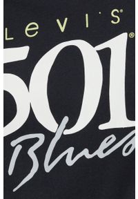Levi's® - Levi's t-shirt bawełniany kolor czarny. Okazja: na spotkanie biznesowe. Kolor: czarny. Materiał: bawełna. Wzór: nadruk. Styl: biznesowy #5