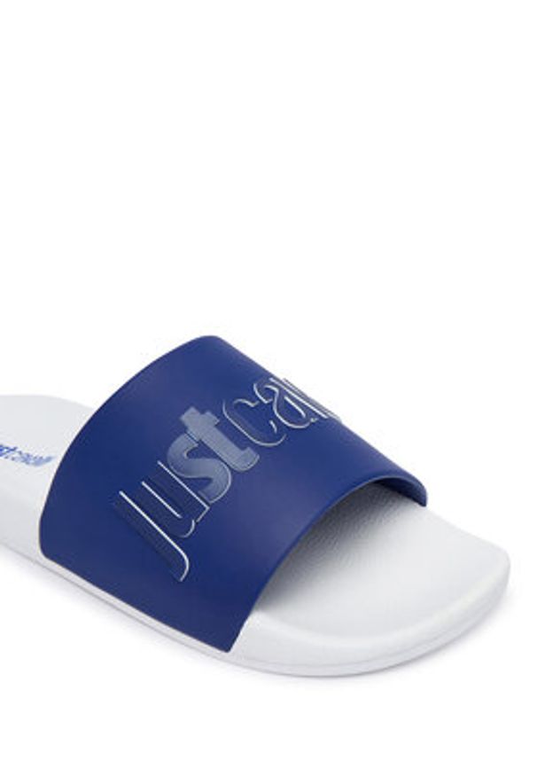 Just Cavalli Klapki 80QA3SZ1 ZSE50 Niebieski. Kolor: niebieski. Materiał: syntetyk