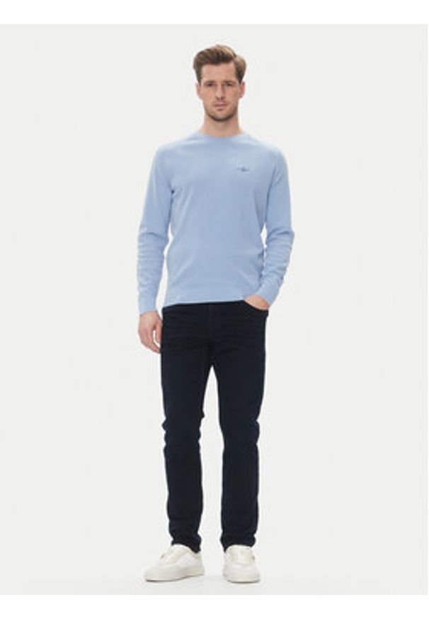 Aeronautica Militare Sweter 251MA1556L560 Błękitny Regular Fit. Kolor: niebieski. Materiał: bawełna