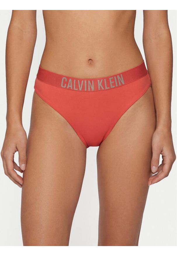 Calvin Klein Swimwear Dół od bikini LV00Q61221 Różowy. Kolor: różowy. Materiał: syntetyk