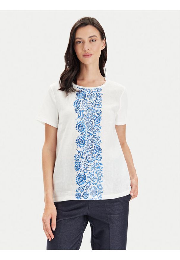 Weekend Max Mara T-Shirt Magno 2415941072 Biały Regular Fit. Kolor: biały. Materiał: bawełna