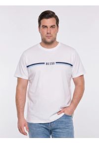 Big-Star - Koszulka męska z nadrukiem biała Lexor 100. Okazja: na co dzień. Kolor: biały. Materiał: materiał, dresówka. Wzór: nadruk. Styl: casual, klasyczny, sportowy #4