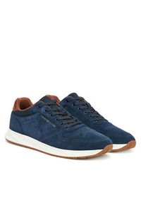 TOMMY HILFIGER - Tommy Hilfiger Sneakersy Premium Suede Hybrid FM0FM05690 Granatowy. Kolor: niebieski. Materiał: zamsz, skóra #3