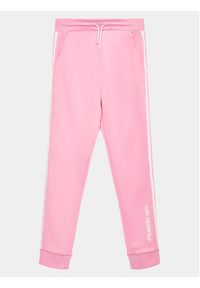Karl Lagerfeld Kids Spodnie dresowe Z14206 D Różowy Slim Fit. Kolor: różowy. Materiał: syntetyk