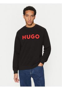 Hugo Bluza Dem 50477328 Czarny Regular Fit. Kolor: czarny. Materiał: bawełna