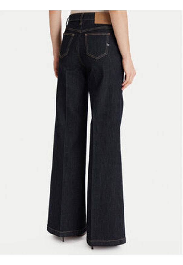 ViCOLO Jeansy DF5086 Granatowy Wide Leg. Kolor: niebieski