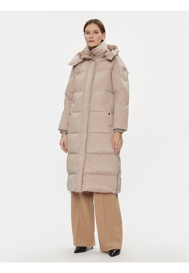 Woolrich Płaszcz zimowy Aurora CFWWOU0698FRUT1148 Beżowy Regular Fit. Kolor: beżowy. Materiał: syntetyk. Sezon: zima