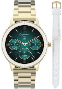 GARETT - Smartwatch Garett Smartwatch damski Garett 5904238485088 złoty bransoleta. Rodzaj zegarka: smartwatch. Kolor: złoty #1