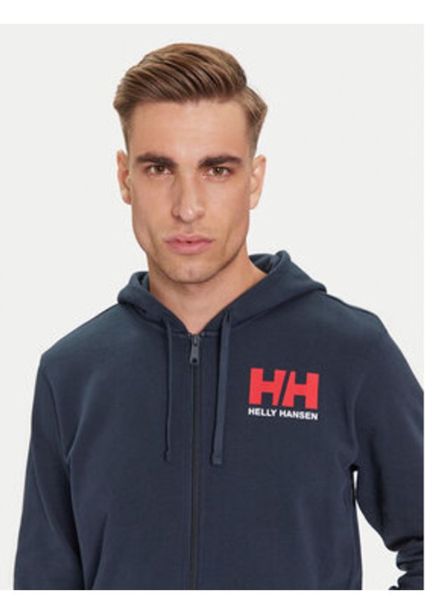 Helly Hansen Bluza HH Logo 54581 Granatowy Regular Fit. Kolor: niebieski. Materiał: bawełna
