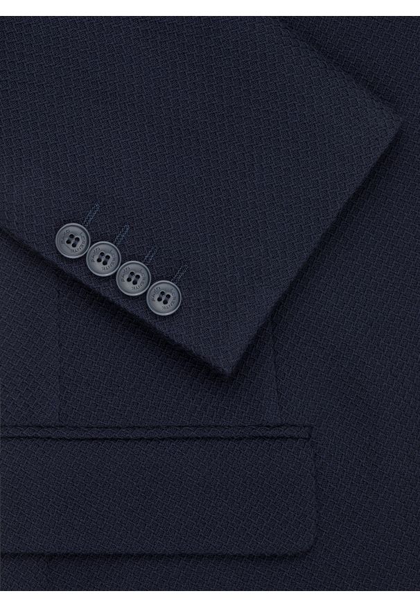 Pako Lorente - PAKO LORENTE - Granatowa marynarka męska z wełny. Kolor: niebieski. Materiał: wełna. Sezon: jesień