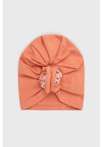 Jamiks czapka dziecięca Yulla kolor pomarańczowy z cienkiej dzianiny. Kolor: pomarańczowy. Materiał: dzianina #2