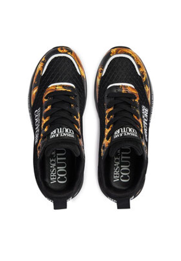 Versace Jeans Couture Sneakersy 80VA3SA3 ZSD98 Czarny. Kolor: czarny. Materiał: mesh