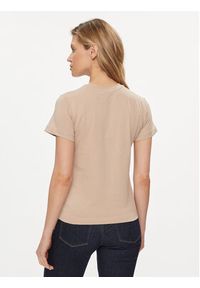 Guess T-Shirt Nyra V4GI01 I3Z14 Beżowy Regular Fit. Kolor: beżowy. Materiał: bawełna