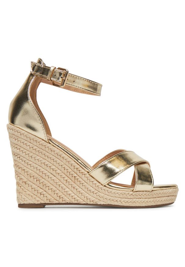 ONLY Shoes Espadryle Onlamelia-18 Pu Foil Wedge 15335554 Złoty. Kolor: złoty. Materiał: skóra