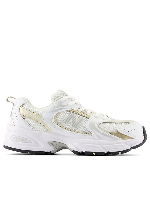 Buty New Balance GR530RD - białe. Okazja: na co dzień. Kolor: biały. Materiał: materiał, syntetyk, guma. Szerokość cholewki: normalna