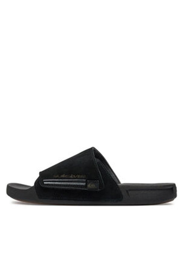 Quiksilver Klapki Rivi AQYL101378 Czarny. Kolor: czarny. Materiał: zamsz, skóra