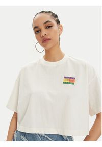 Tommy Jeans T-Shirt Summer Flag DW0DW18141 Biały Oversize. Kolor: biały. Materiał: bawełna #5