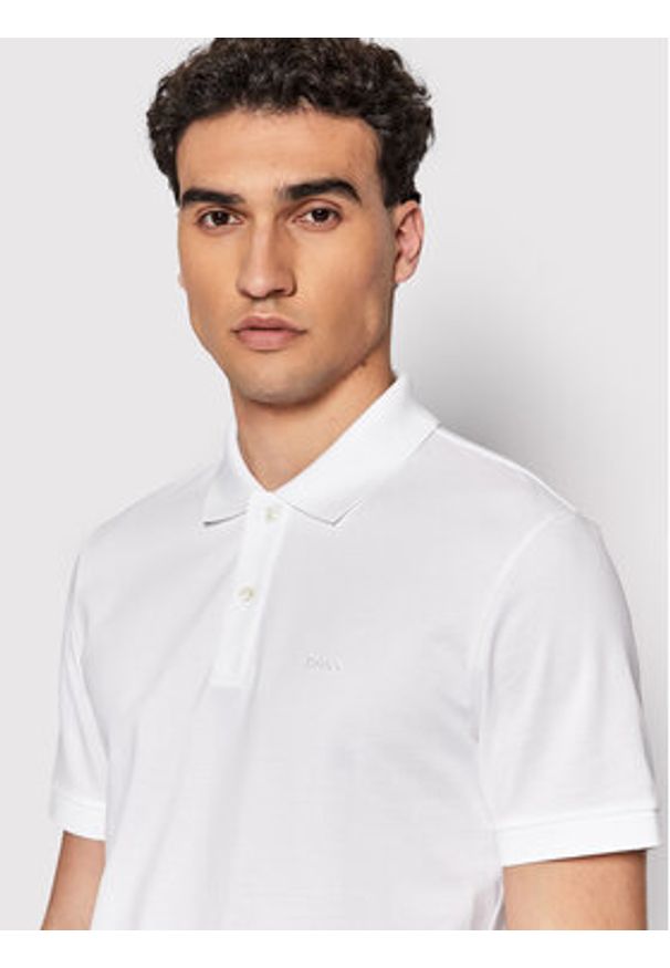 BOSS - Boss Polo Pallas 50468362 Biały Regular Fit. Typ kołnierza: polo. Kolor: biały. Materiał: bawełna