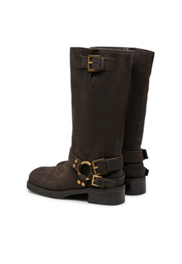 MICHAEL Michael Kors Oficerki 40F4CBFB9L Brązowy. Kolor: brązowy. Materiał: zamsz, skóra