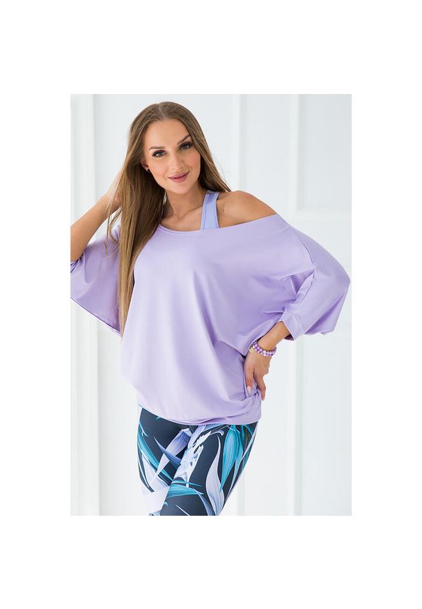 2SkIN - Bluzka do tańca damska Freedom. Kolor: fioletowy, wielokolorowy, różowy. Materiał: wiskoza, elastan. Sport: taniec