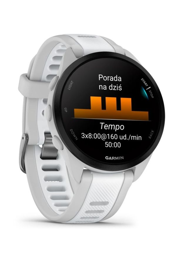 GARMIN - Garmin Forerunner 165 Music Biały. Kolor: biały