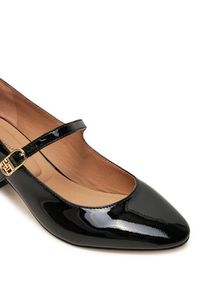 TOMMY HILFIGER - Tommy Hilfiger Czółenka Pump Double Strap Patent Leather FW0FW08566 Czarny. Kolor: czarny. Materiał: skóra, lakier