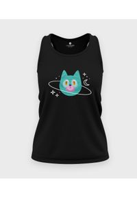MegaKoszulki - Koszulka damska bez rękawów Planeta Kot. Materiał: bawełna. Długość rękawa: bez rękawów