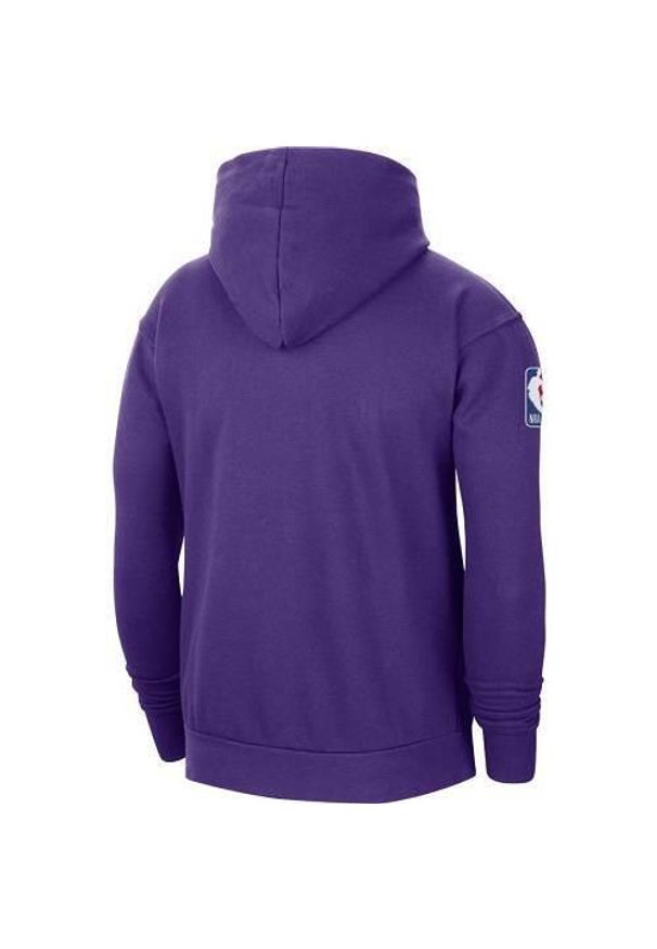 Bluza sportowa męska Nike Lakers Courtside. Typ kołnierza: kaptur. Kolor: fioletowy