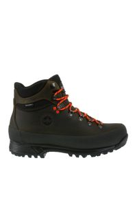 Buty trekkingowe męskie LOMER Bormio Pro Stx wysokie ze skory nubukowej. Kolor: czarny, zielony, wielokolorowy. Materiał: nubuk