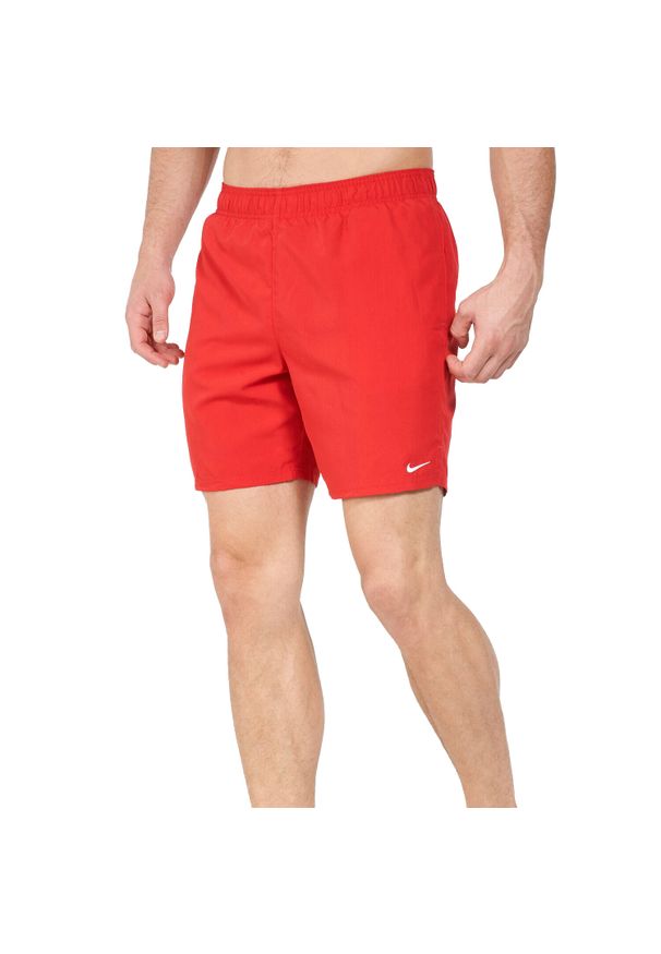 Nike - Szorty Kąpielowe Męskie 7 Volley. Kolor: czerwony. Styl: sportowy
