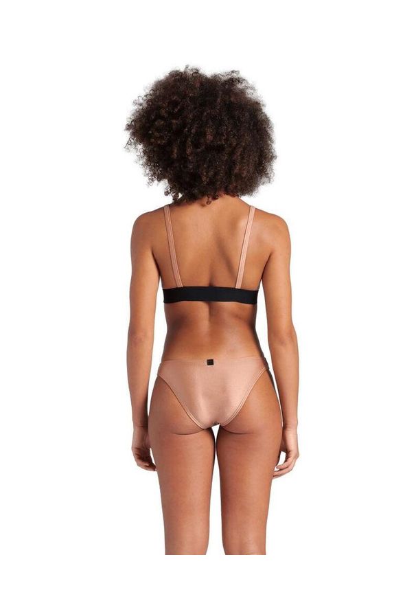 Strój kąpielowy damski dwuczęściowy bikini na basen Arena Logo Tape. Kolor: czarny, różowy, wielokolorowy