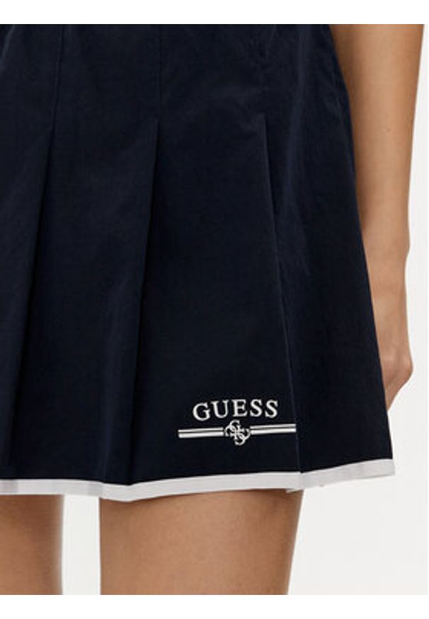 Guess Spódnica trapezowa Arleth V4GD19 WG2Q0 Granatowy Regular Fit. Kolor: niebieski. Materiał: syntetyk