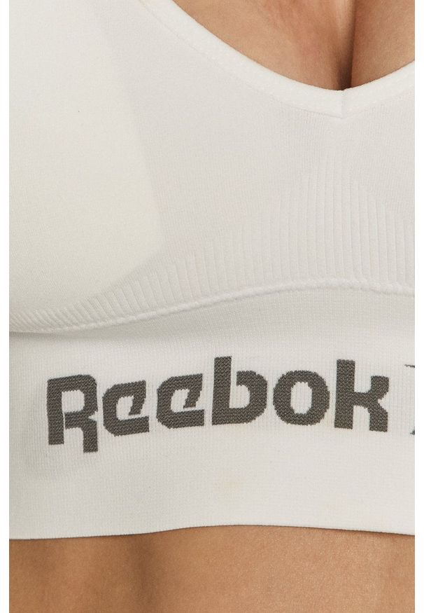 Reebok - Biustonosz sportowy. Kolor: biały