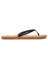 Japonki plażowe damskie Roxy Costas. Okazja: na plażę. Kolor: czarny. Materiał: syntetyk. Styl: sportowy