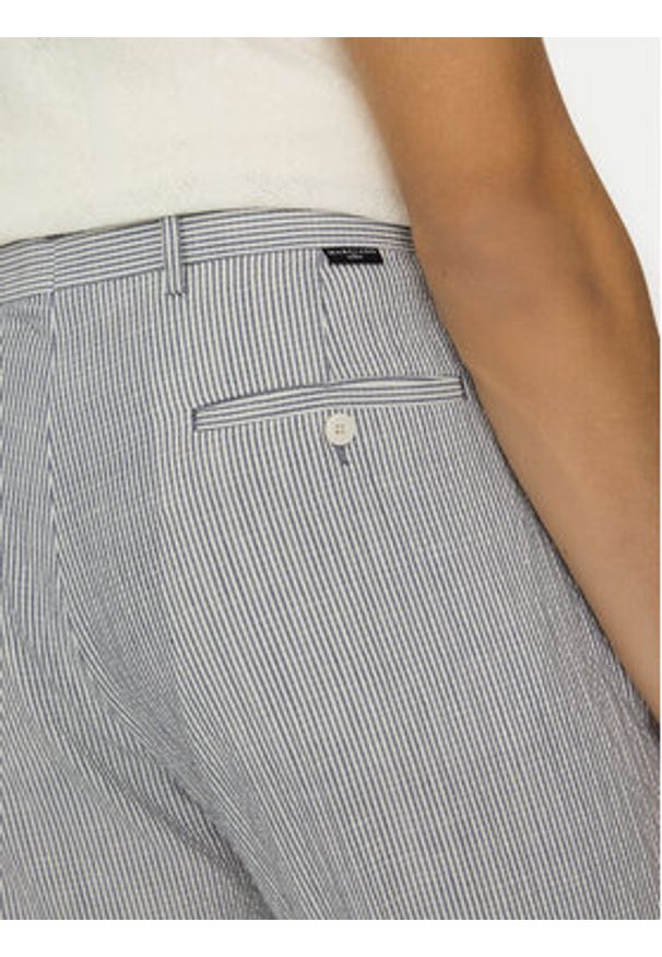 Marciano Guess Chinosy 5GHB17 2314Z Błękitny Slim Fit. Kolor: niebieski. Materiał: len, lyocell