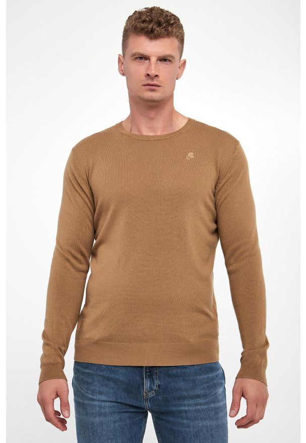 Karl Lagerfeld - Sweter męski wełniany KARL LAGERFELD. Materiał: wełna