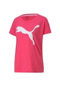 Koszulka damska Puma Active Logo Tee Glowing różowa. Kolor: różowy