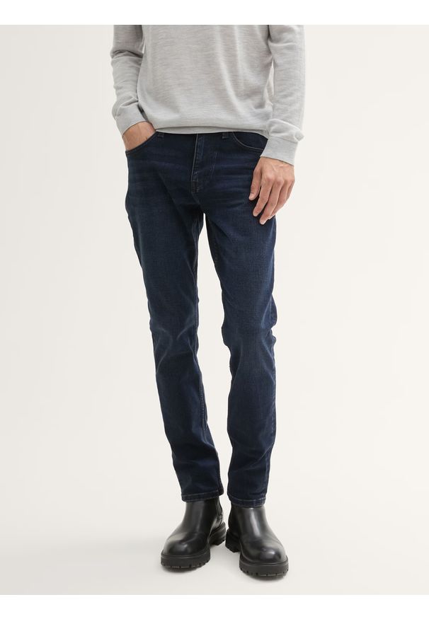 Męskie Spodnie Jeansowe Tom Tailor Josh Dark Stone Blue Black Denim 1021434 10173