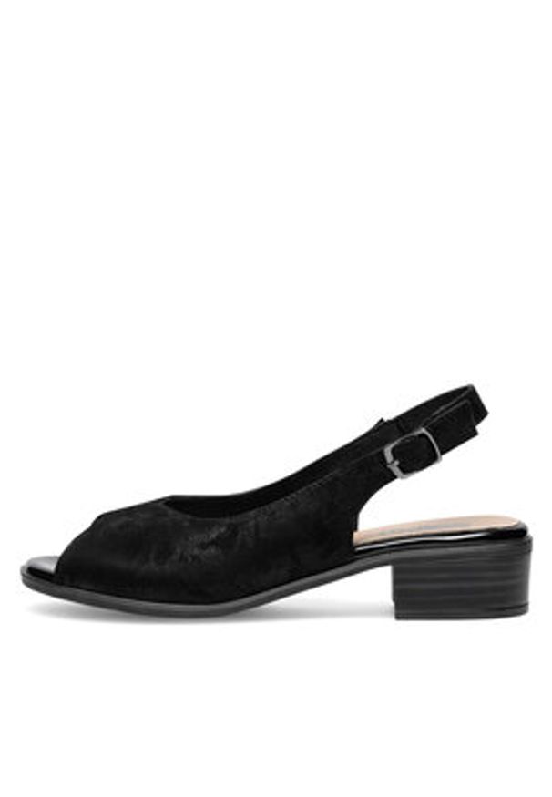 Go Soft Sandały WI23-LUCY-04 Czarny. Kolor: czarny. Materiał: skóra, zamsz