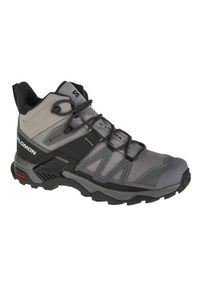 salomon - Buty trekkingowe męskie Salomon X Ultra 4 Mid Gtx. Wysokość cholewki: za kostkę. Zapięcie: sznurówki. Kolor: szary. Materiał: tkanina. Szerokość cholewki: normalna