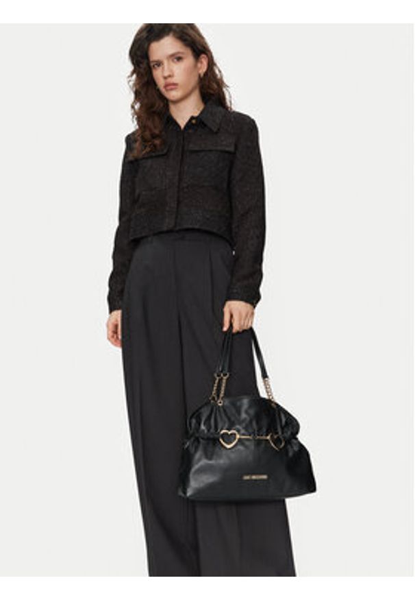 Love Moschino - LOVE MOSCHINO Torebka JC4033PP1MLB0000 Czarny. Kolor: czarny. Materiał: skórzane