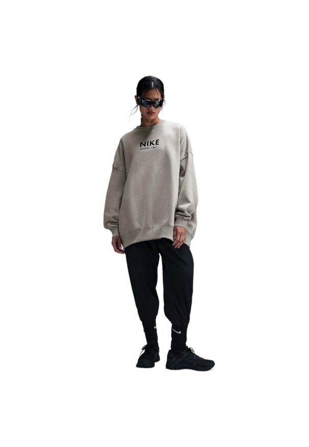 Bluza damska Nike Sportswear Oversized Crew-Neck. Kolor: szary. Sport: fitness